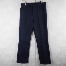 画像2: 80's Levi's 517 USA製 "STA-PREST" コットンピケパンツ NAVY フラッシャー付き DEADSTOCK W34 (2)