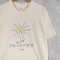 画像1: 90's F・R・I・E・N・D・S USA製 ロゴ刺繍 テレビドラマプリントTシャツ L (1)
