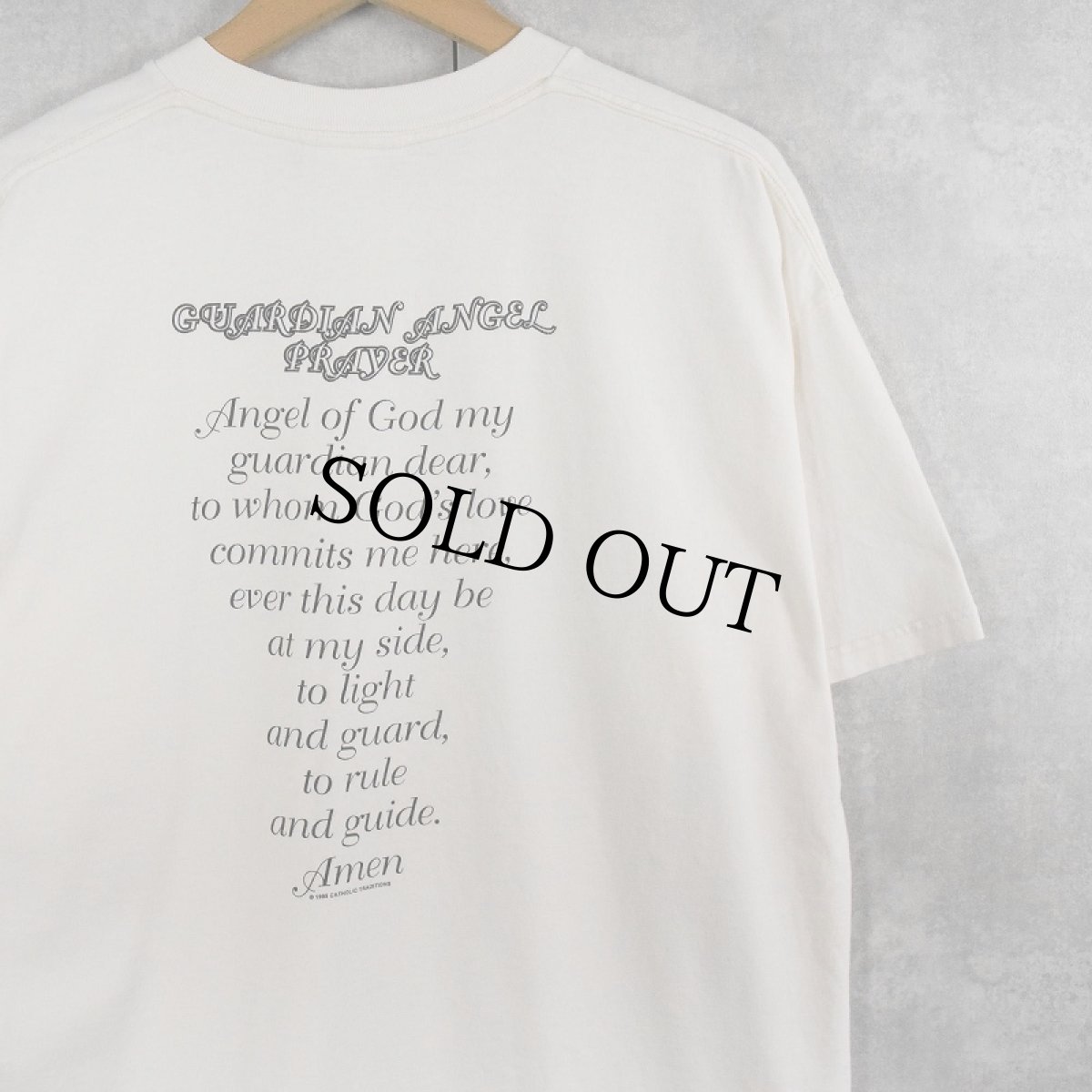 画像2: 90's USA製 Got An Angel Watchin' Over Me 天使プリントTシャツ XL (2)