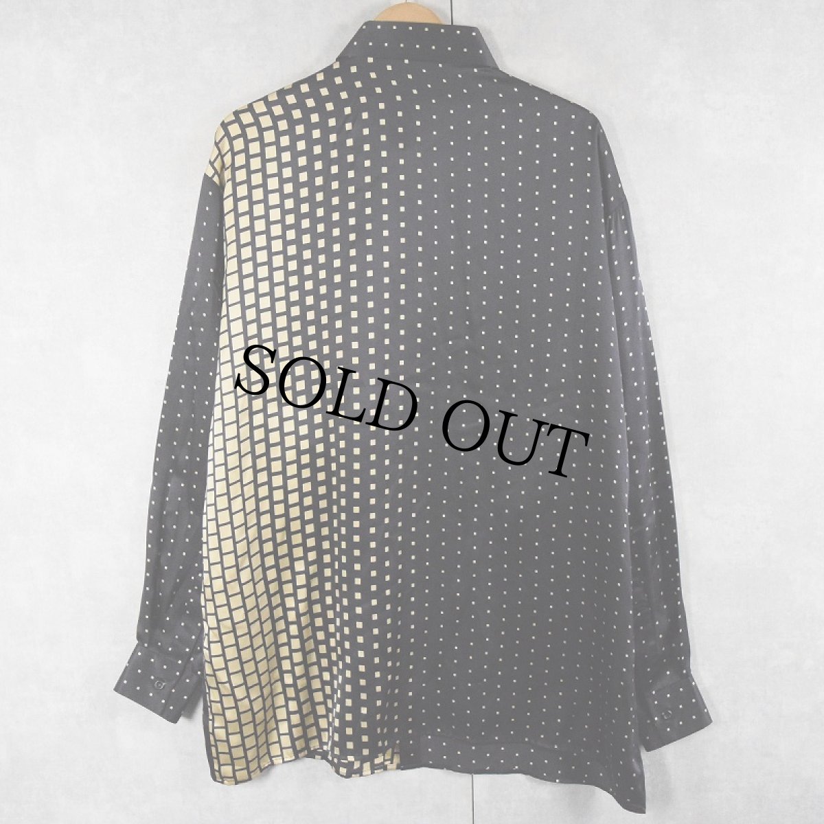 画像2: Genelli 総柄 シルクシャツ L (2)