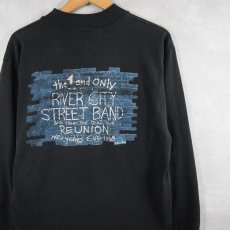 画像2: 90's River City Street Band ファンキーロックバンド プリントロンT BLACK M (2)