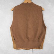 画像2: VINTAGE スエード切り替え ニットベスト  (2)