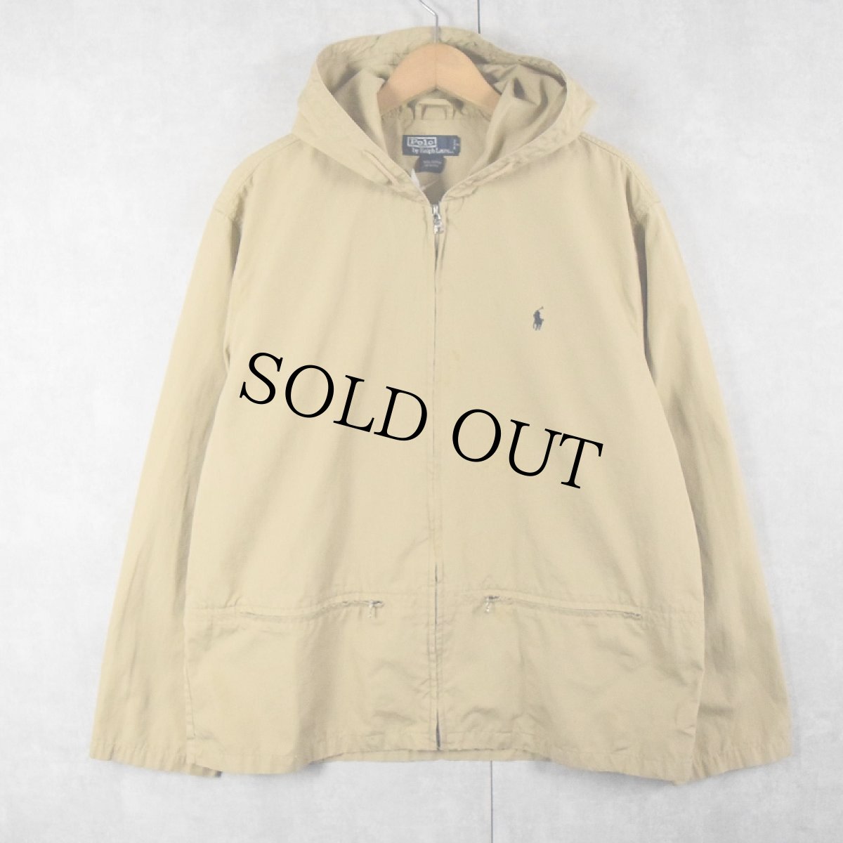 画像1: POLO Ralph Lauren コットンジップパーカー M (1)