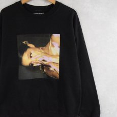 画像1: Ariana Grande ミュージシャンフォトプリントスウェット BLACK M (1)
