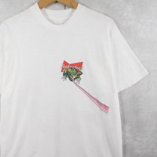 画像1: 90's Budwiser "JUMP ON A BUD" ビールメーカー プリントTシャツ XL (1)