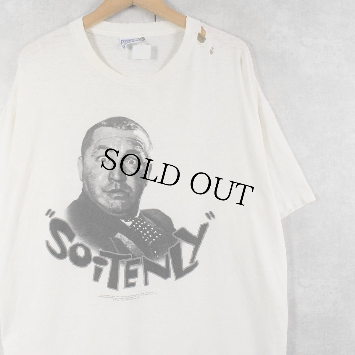 画像1: 90's The Three Stooges USA製 "Soitenly" コメディアンプリントTシャツ XL (1)