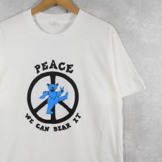 画像1: 80's GRATEFUL DEAD USA製 "PEACE WE CAN BEAR IT" ロックバンド プリントTシャツ DEADSTOCK XL (1)