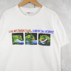 画像1: 90's Budweiser "LOOK, HE'S CHANGIN COLORS..." ビールメーカー プリントTシャツ L (1)