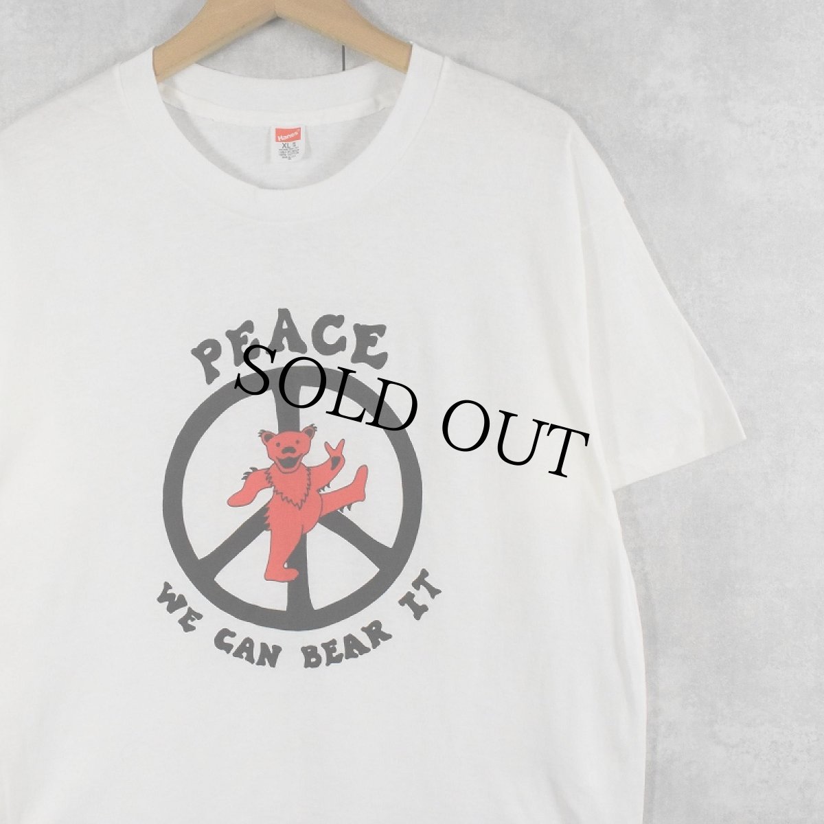 画像1: 【SALE】 80's GRATEFUL DEAD USA製 "PEACE WE CAN BEAR IT" ロックバンド プリントTシャツ DEADSTOCK XL (1)