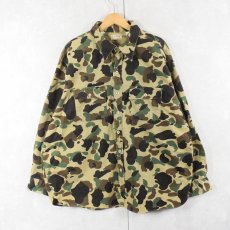 画像1: 80's L.L.Bean USA製 ダックハンターカモ柄 シャモアクロスシャツ size19 (1)