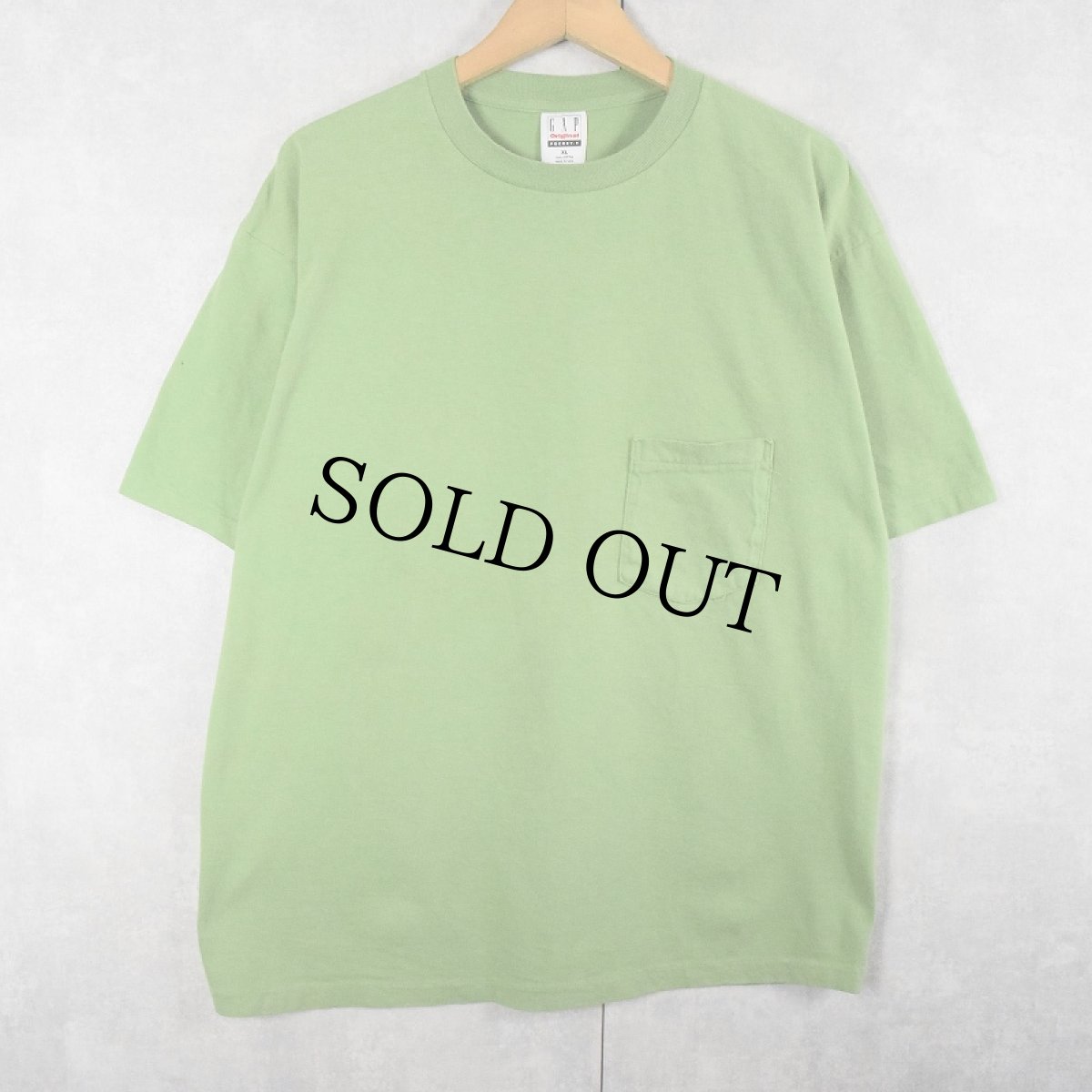 画像1: 90's GAP USA製 無地ポケットTシャツ XL (1)