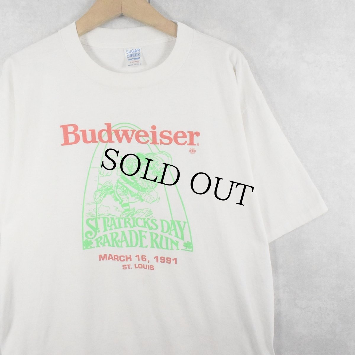 画像1: 90's Budwiser USA製 ビールメーカー プリントTシャツ XL (1)