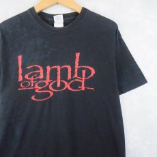 画像1: lamb of god ヘヴィメタルバンドTシャツ BLACK M (1)