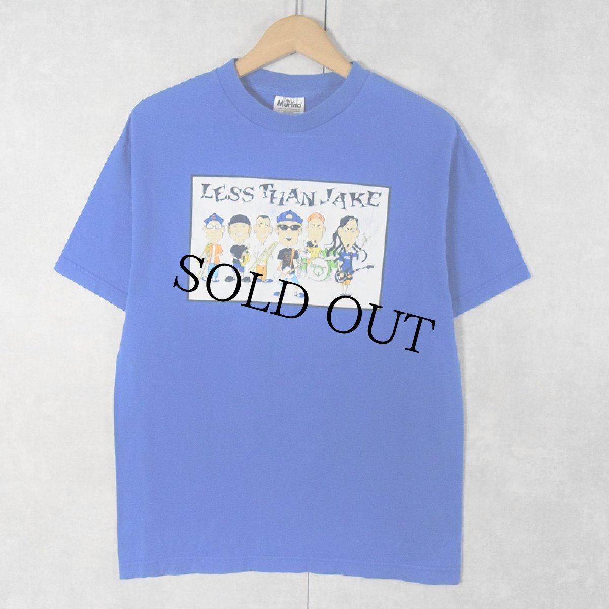 画像1: 【SALE】 90〜2000's LESS THAN JAKE USA製 スカコア・バンドTシャツ M (1)