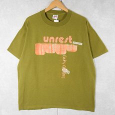 画像1: 90's unrest USA製 インディロックバンドTシャツ XL (1)