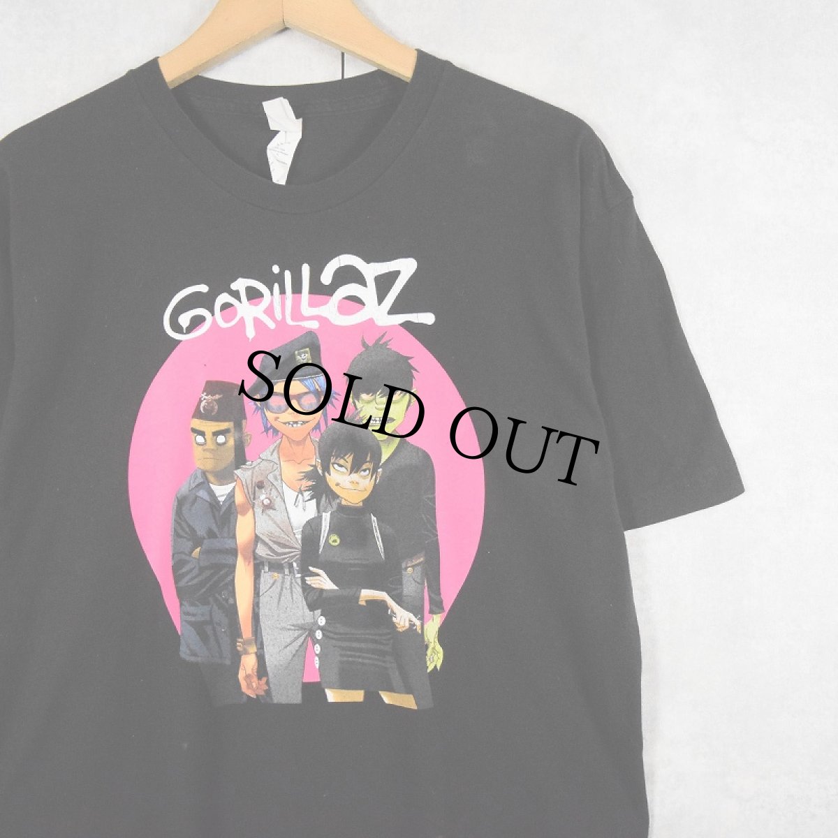 画像1: GORILLAZ ロックバンドTシャツ BLACK L (1)