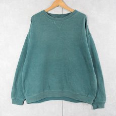 画像1: 90's LANDS' END USA製 前V 鹿の子スウェット XL (1)