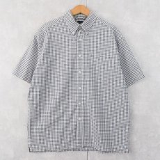 画像1: GAP チェック柄 シアサッカーボタンダウンシャツ M (1)