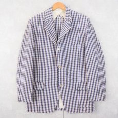 画像1: 70's〜 Brooks Brothers チェック柄 シアサッカーテーラードジャケット (1)