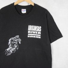 画像1: 2000's "ARKANSAS RIVER" プリントTシャツ BLACK L (1)