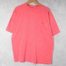 画像1: 90's BANANA REPUBLIC USA製 後染め 無地ポケットTシャツ M (1)