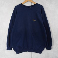 画像1: 80's Barbour ENGLAND製 ロゴ刺繍スウェット NAVY XL (1)