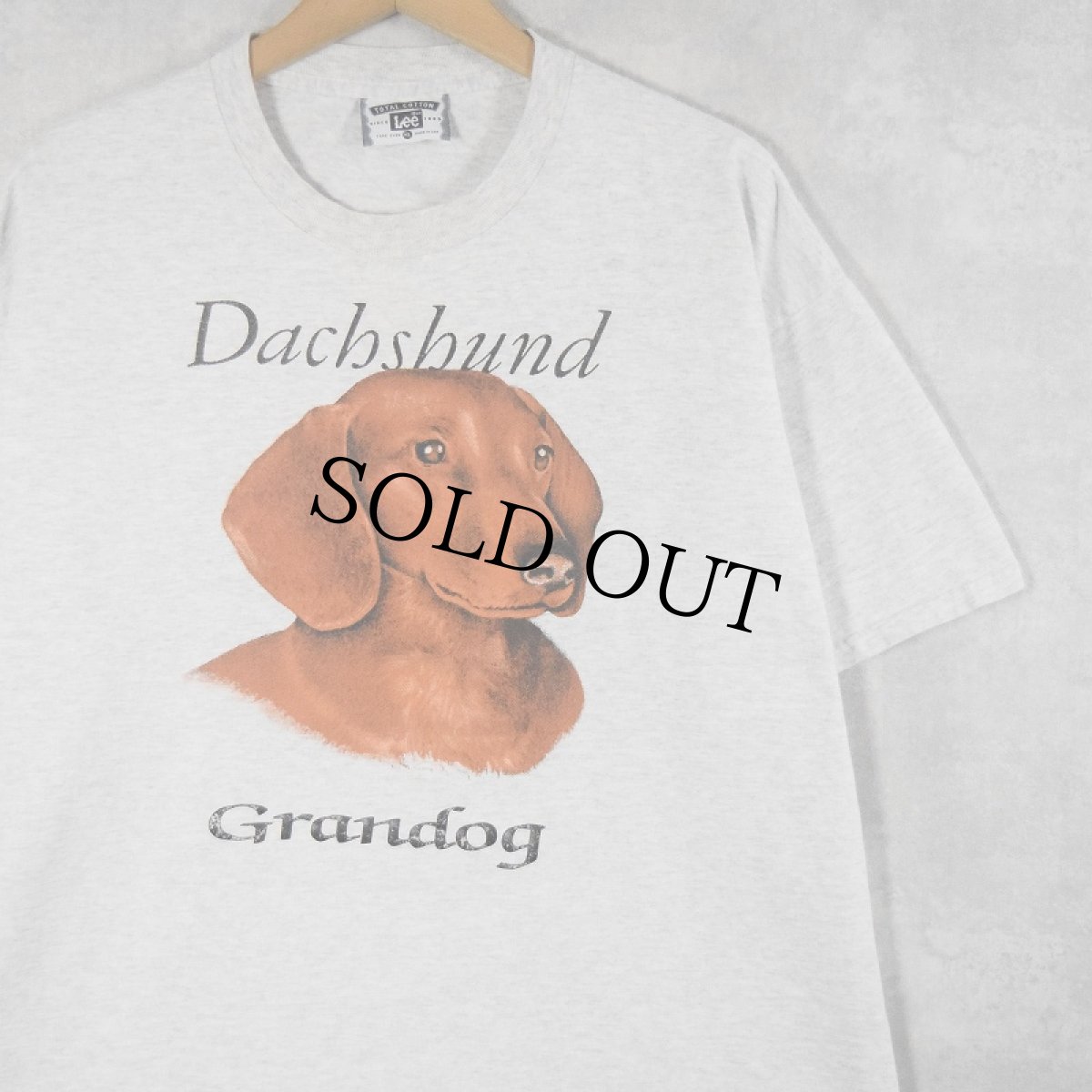 画像1: 90's Lee USA製 "Dachshund" 犬プリントTシャツ XL (1)