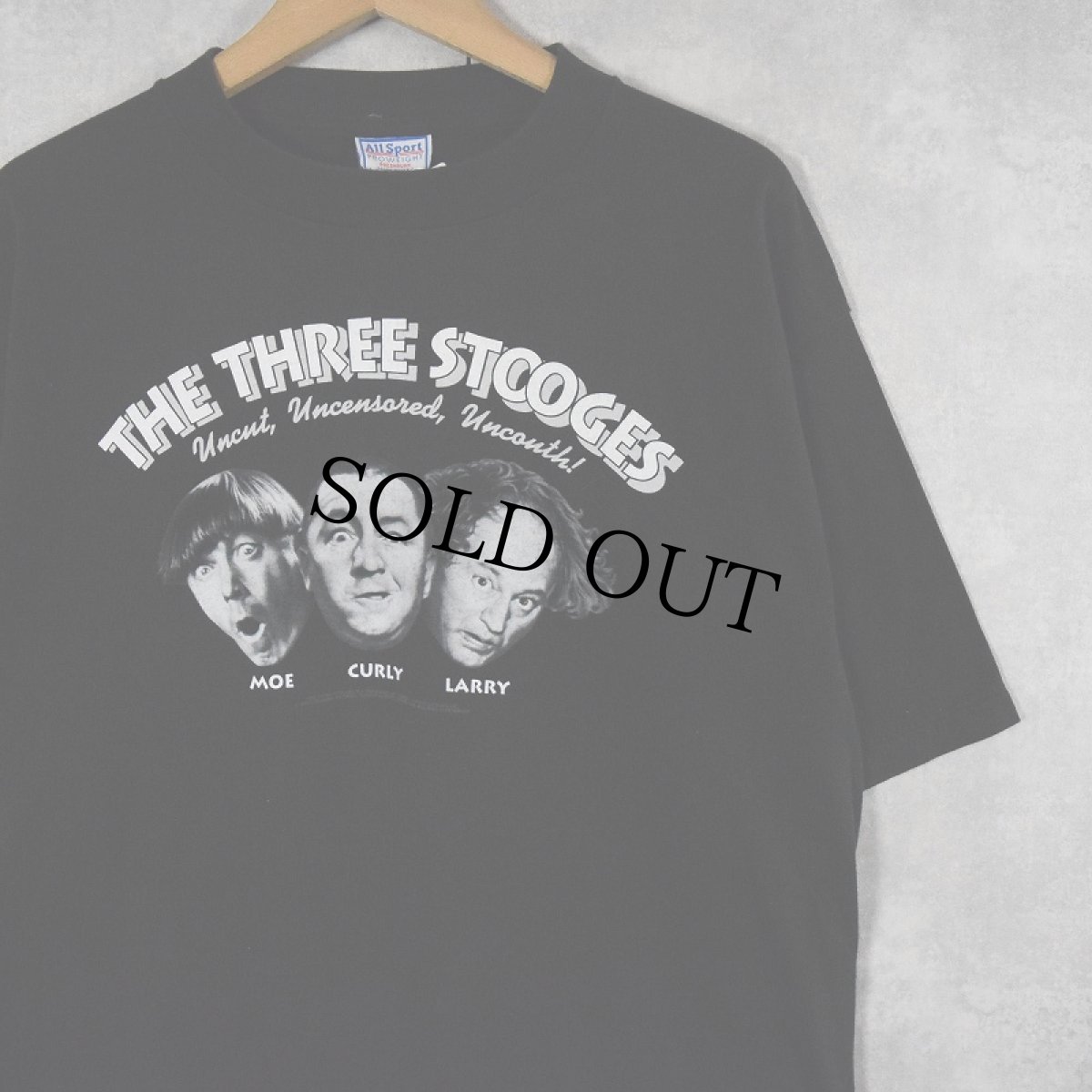 画像1: 90's The Three Stooges USA製 コメディアンプリントTシャツ BLACK L (1)