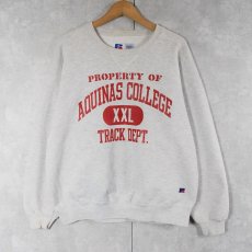 画像1: 90's RUSSELL ATHLETIC USA製 前V プリントTシャツ XL (1)