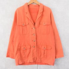画像1: コットン×リネン サファリジャケット SIZE40 (1)