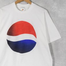 画像1: 90's PEPSI CANADA製 飲料メーカー ロゴプリントTシャツ XL (1)