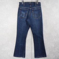 画像2: 60〜70's LEVI'S 646 BIGE オレンジタブ ベルボトムデニムパンツ W31 (2)