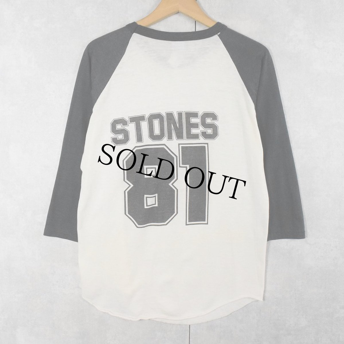 画像2: 1981 The Rolling Stones ロックバンドラグランTシャツ L (2)