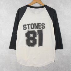 画像2: 1981 The Rolling Stones ロックバンドラグランTシャツ L (2)