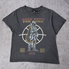 画像1: 90's STAR WARS USA製 "BOBA FETT" 映画プリントTシャツ BLACK L (1)