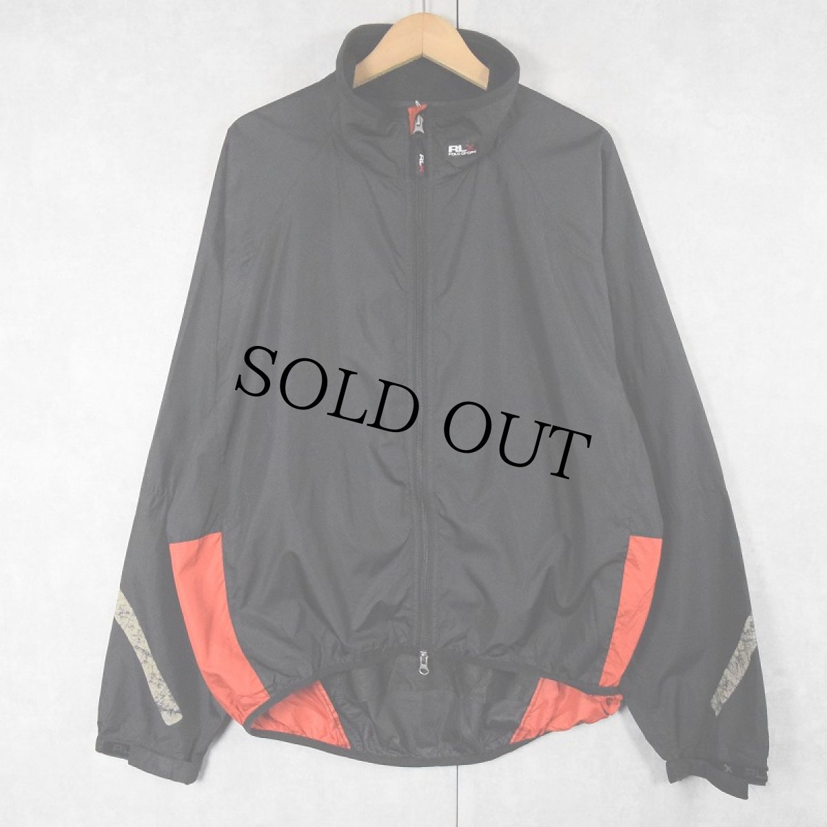 画像1: RLX POLO SPORT 切り替えデザイン ポリエステル ジップジャケット BLACK XL (1)