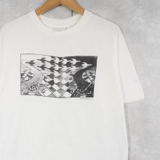 画像1: 80's Maurits Escher 騙し絵 アートプリントTシャツ (1)