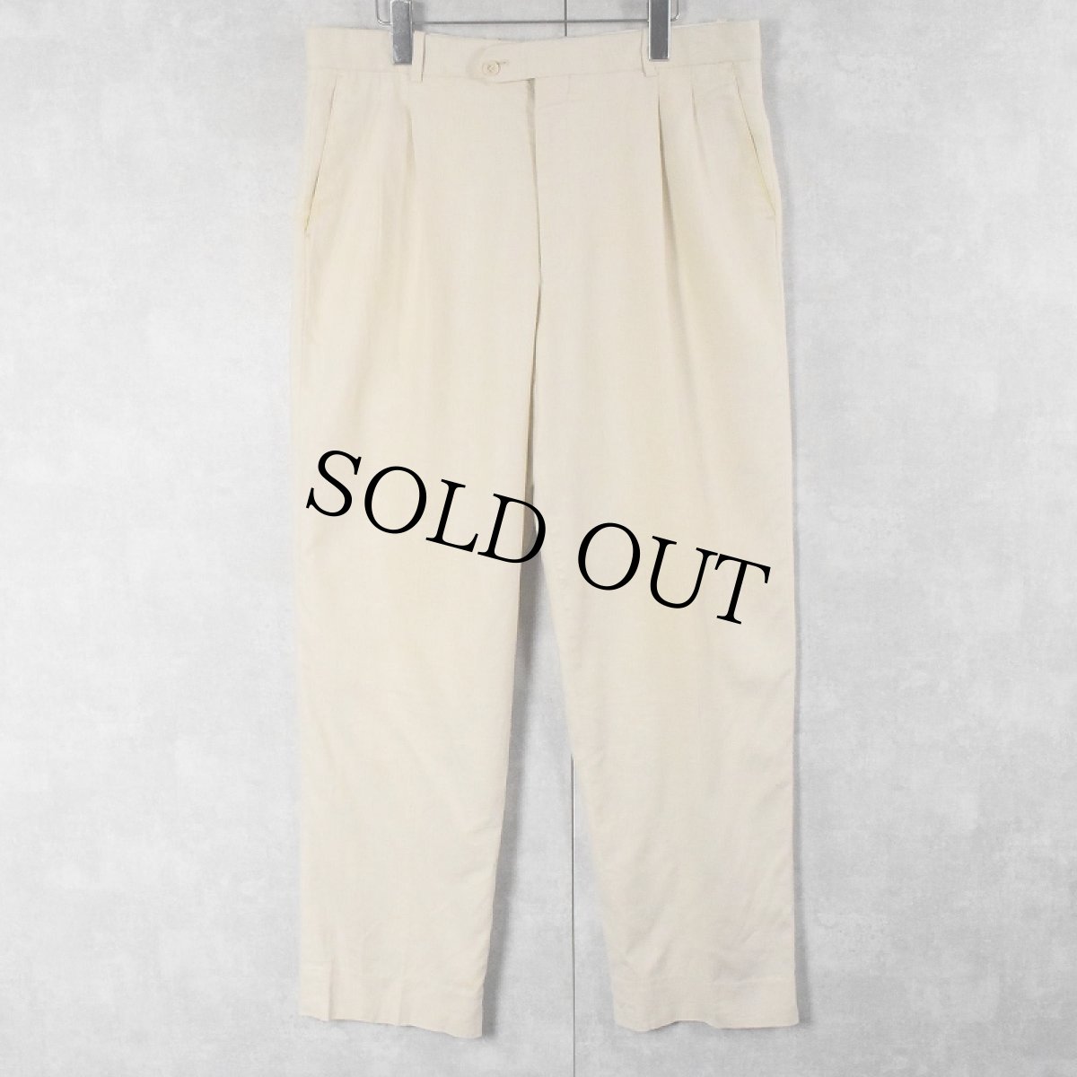 画像1: DOCKERS リネンコットンスラックス W38 (1)
