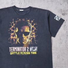 画像1: 90's Universal Studios T2-3D: Battle Across Time 映画アトラクション プリントTシャツ BLACK  (1)
