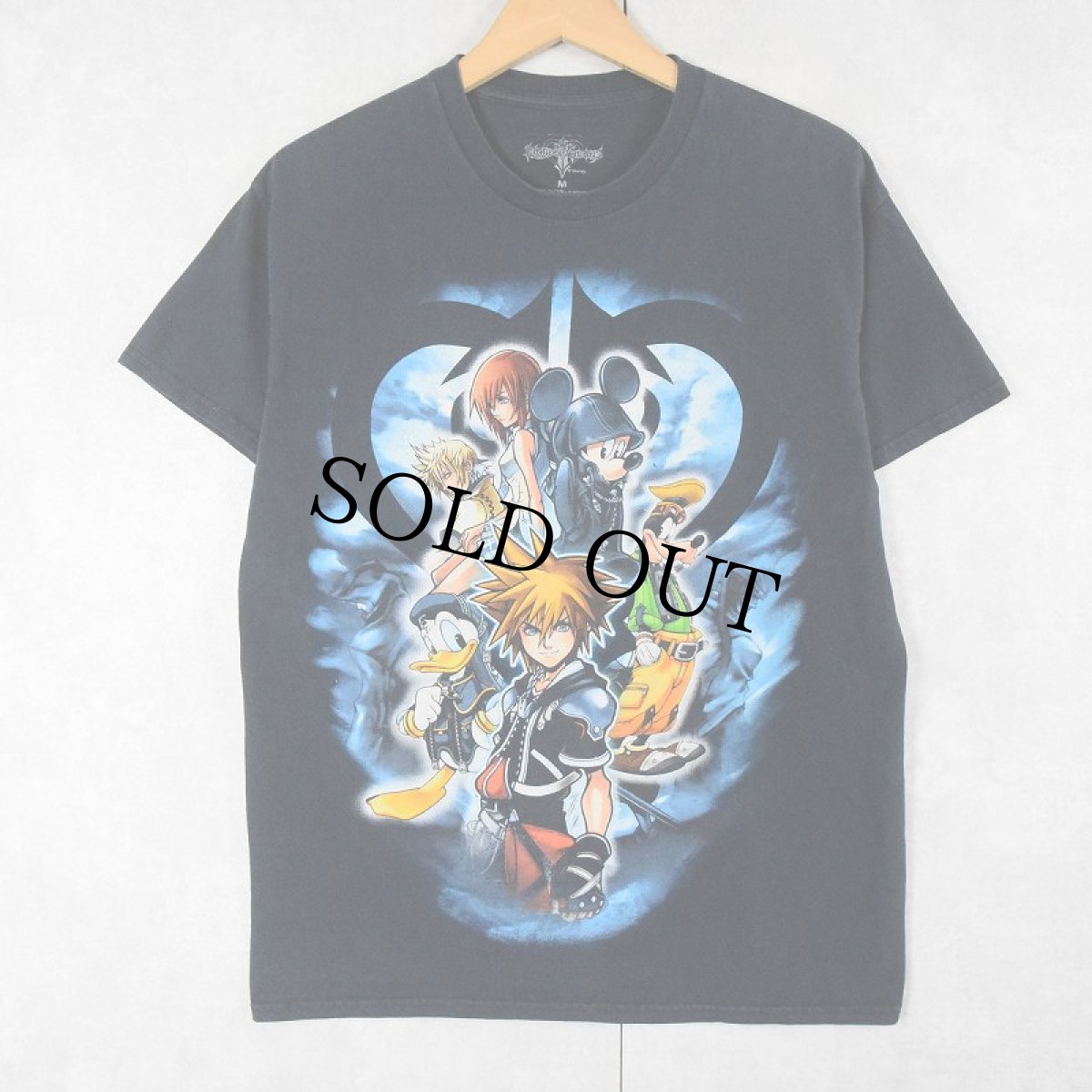 画像1: KINGDOM HEARTS ゲームキャラクターTシャツ BLACK M (1)
