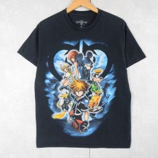 画像1: KINGDOM HEARTS ゲームキャラクターTシャツ BLACK M (1)