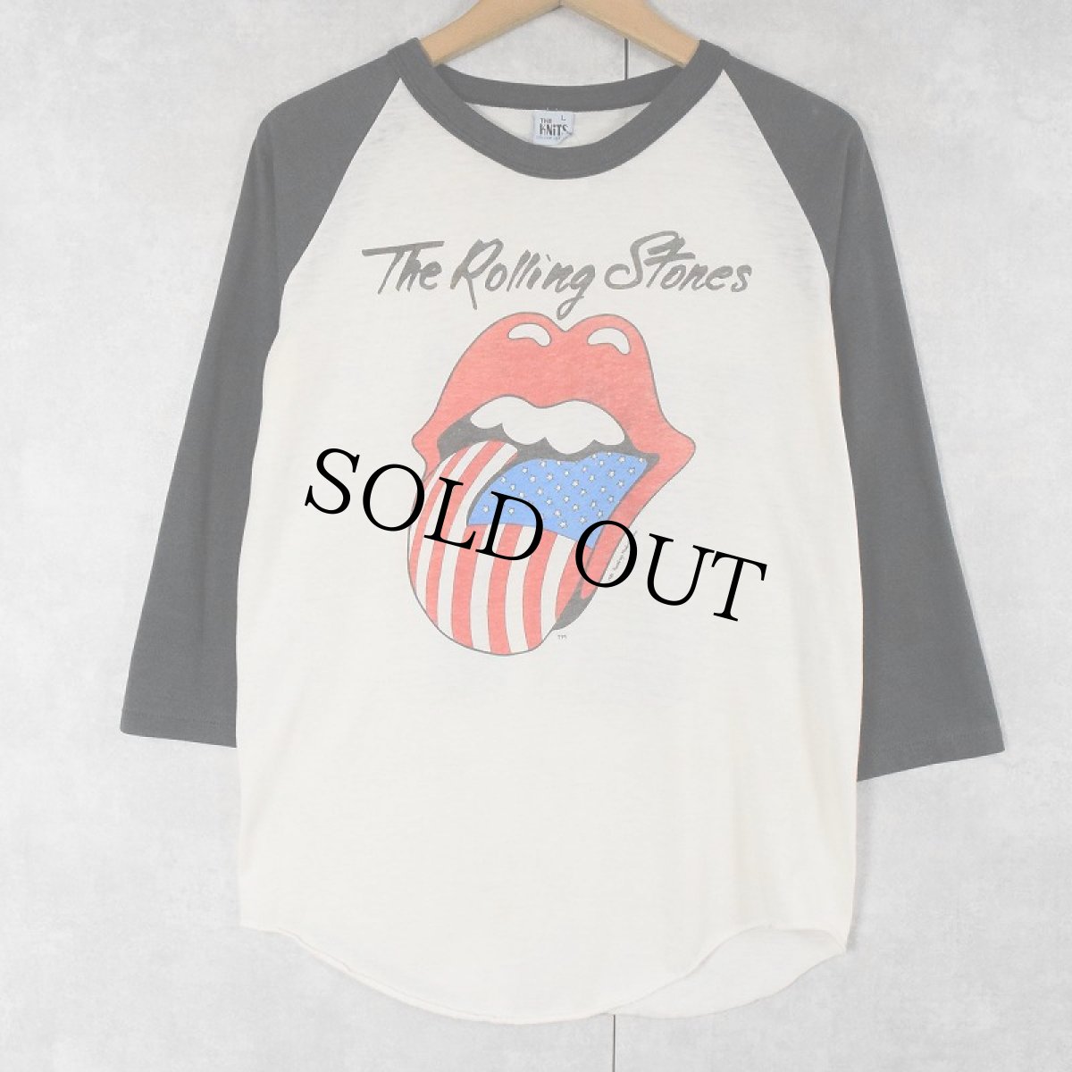 画像1: 1981 The Rolling Stones ロックバンドラグランTシャツ L (1)