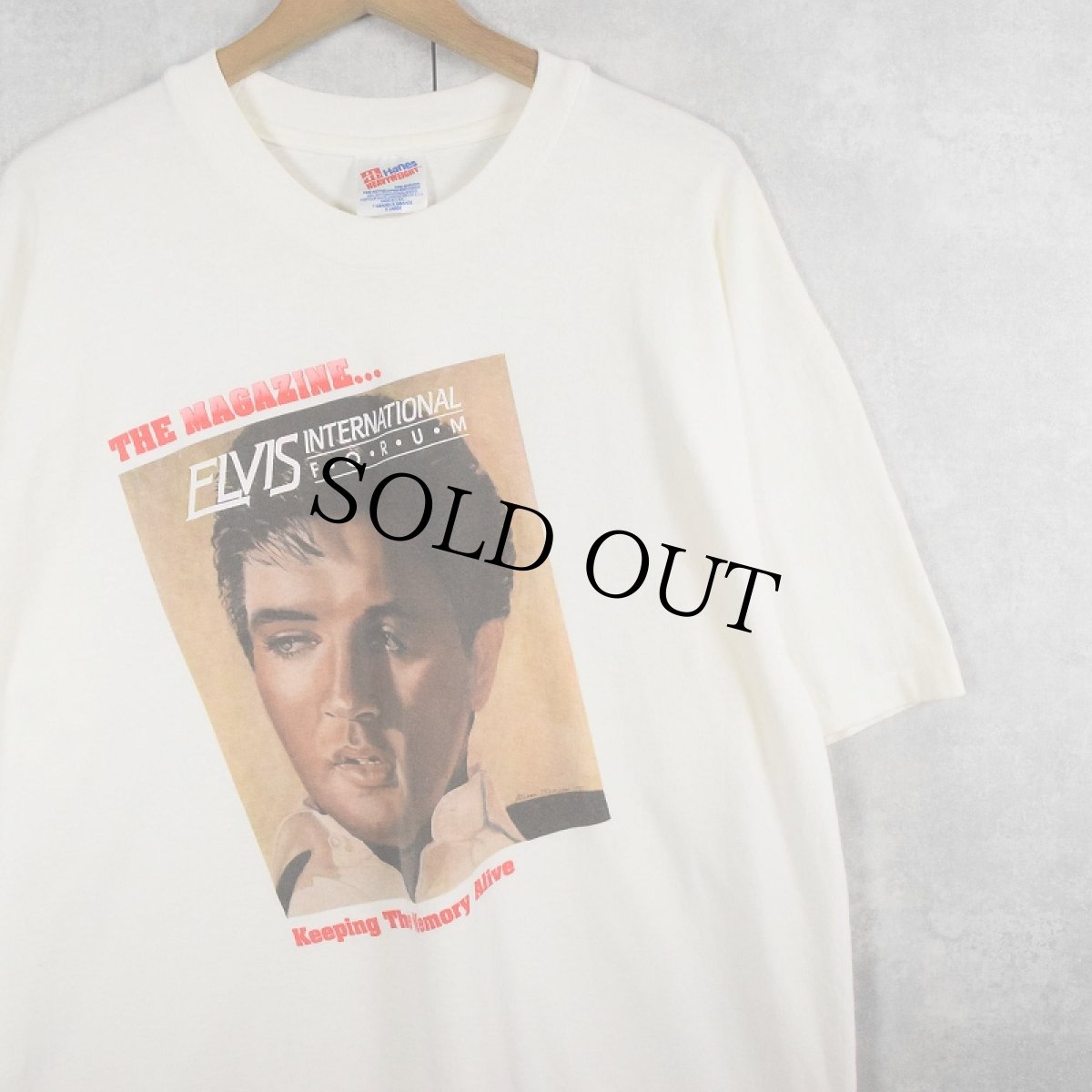 画像1: 90's Elvis Presley USA製 ミュージシャンプリントTシャツ XL (1)