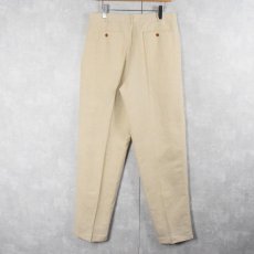 画像2: 90's BANANA REPUBLIC コットン×リネン 2タックスラックス W34 (2)