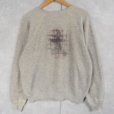 画像2: 70〜80's USA製 "神風" プリントラグランスウェット XL (2)