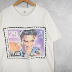 画像1: 90's Elvis Presley USA製 ミュージシャンプリントTシャツ L (1)