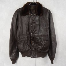 画像1: 50's U.S.NAVY G-1 レザーフライトジャケット SIZE40 (1)