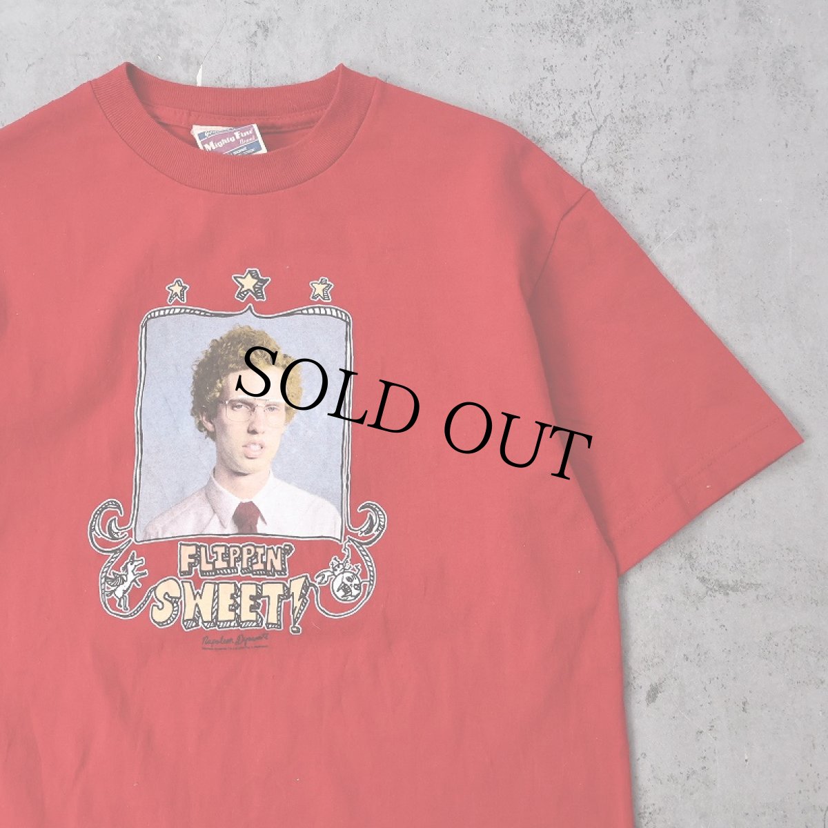 画像1: 2000's Napoleon Dynamite "FLIPPIN SWEET !" コメディ映画プリントTシャツ M (1)