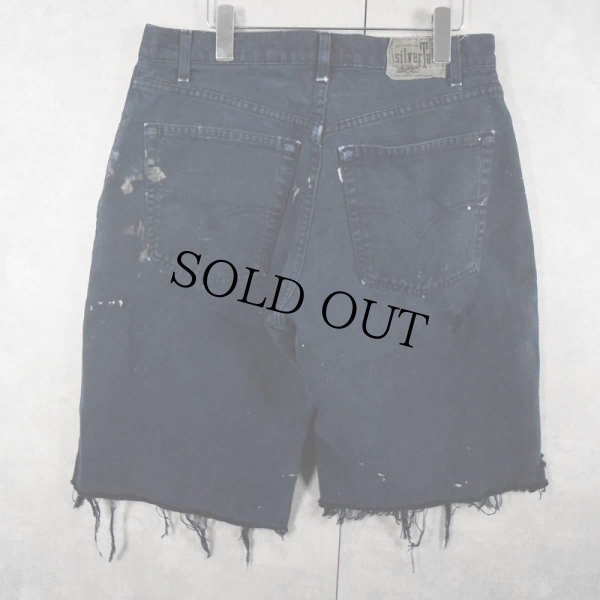 画像2: 90's Levi's SILVER TAB USA製 "BAGGY" カットオフ デニムショーツ NAVY W33 (2)