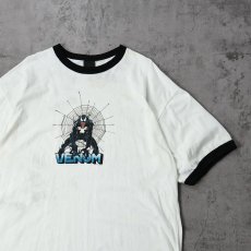 画像1: 2001 MARVEL VENOM キャラクタープリント リンガーTシャツ (1)